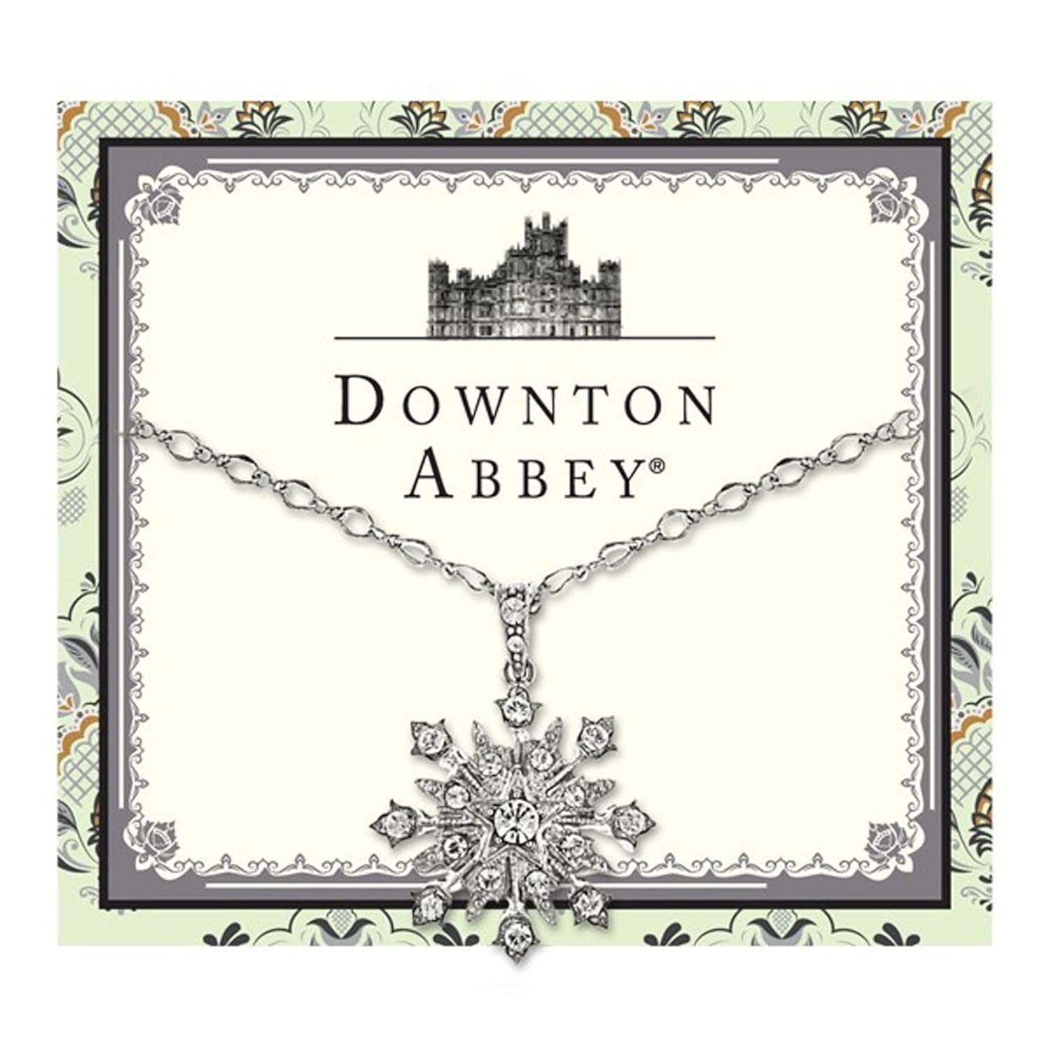 downton abbey 银色* starburst 吊坠项链